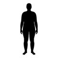 Obese man silhouette Royalty Free Stock Photo