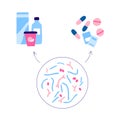 Vector isolated illustration of probiotic