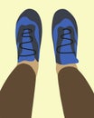 Vector isolated illustration of rock shoes. Royalty Free Stock Photo