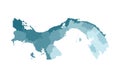 Vector isolated illustration of simplified administrative map of Panama. Borders of the provinces regions.