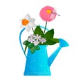 Vector isolated image with decorative watering can