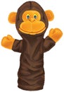 Image of monkey puppet isolated