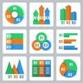 Vector isolated infographics related icons