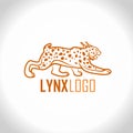 Vector isolated lynx Wildcat mascot emblem