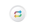 Music player random loop repeat rainbow gradient icon button