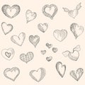 Vector isolated one single simplest heart shape open line colorless black and white contour line easy drawingVector isolated one