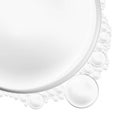 Banner vector isolated Soap Water bubbles and foam. Transparent Realistic Design Elements on white background. Royalty Free Stock Photo