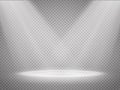 Vector isolated spotlight. Scene illumination. Light effect Royalty Free Stock Photo