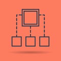 Linear icon - Algorithm and Schema concept Royalty Free Stock Photo