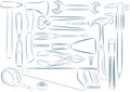 Vector isolated tools Royalty Free Stock Photo