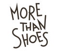 Vector isolated trendy hand lettering, text More than Shoes