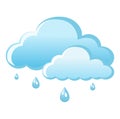 Vector isolated weather app icon with rainy cloud. Interface elements in flat design. For web Royalty Free Stock Photo