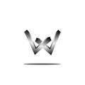 W letter logo design. logo 3D.