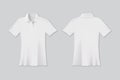 Vector isolated white polo t-shirt for mock up.