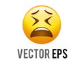 Yellow frustration, sadness, amusement, affection face icon