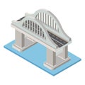 Vector isometric bridge icon. Royalty Free Stock Photo