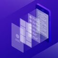 Isometric App Development Illustration