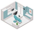 Vector isometric dental clinic icon