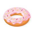 Vector isometric doughnut. Royalty Free Stock Photo