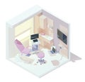 Vector isometric gynecologist office interior