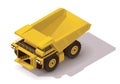 Vector isometric haul truck Royalty Free Stock Photo