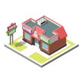 Vector isometric icon infographic 3d building