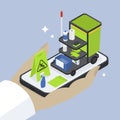 Cleaning Service App Concept Illustration Royalty Free Stock Photo