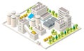 Vector isometric industrial district Royalty Free Stock Photo