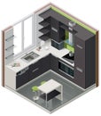Vector isometric kitchen icon Royalty Free Stock Photo
