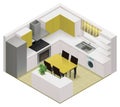 Vector isometric kitchen icon Royalty Free Stock Photo