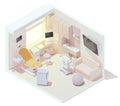 Vector isometric labor and delivery room