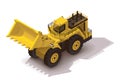 Vector isometric mining wheel loader