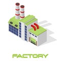 Vector isometric modern factory