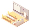 Vector isometric office presentation room interior