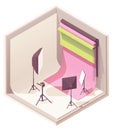 Vector isometric photo studio