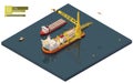 Vector isometric pipe laying vessel, pipe lay ship