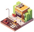 Vector isometric post office