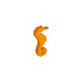 Vector isometric seahorse icon on a white background