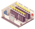 Vector isometric server room