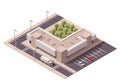 Vector isometric shopping mall