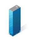 Vector isometric skyscraper icon.