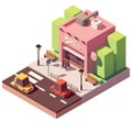 Vector isometric sweets shop