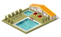 Vector Isometric Swimming Pool