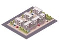 Vector isometric townhouses set Royalty Free Stock Photo