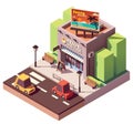 Vector isometric travel agency