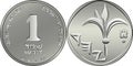 Vector Israeli silver money one shekel coin Royalty Free Stock Photo