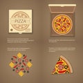 Vector italian pizza in flat style