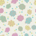 Vector ivory cute hand drawing look floral seamless pattern background