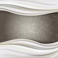 Vector of Ivory Silk Fabricon Brown Patterned Background Royalty Free Stock Photo