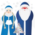 Vector Jack Frost and Snegurochka Royalty Free Stock Photo